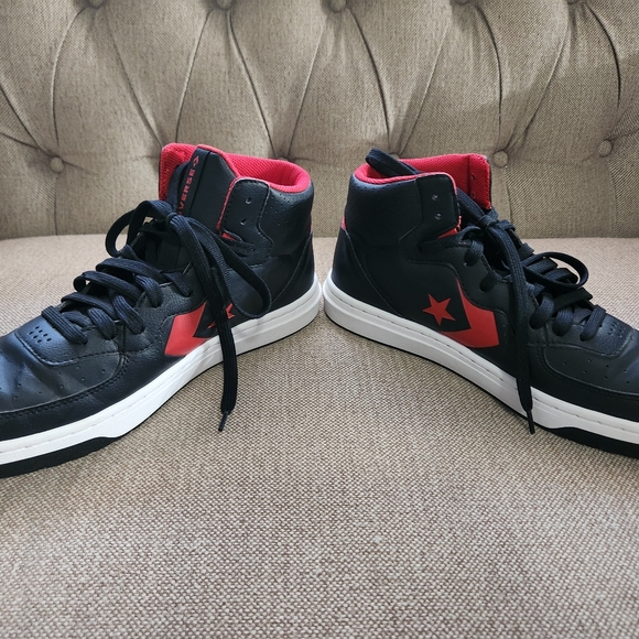 Converse Rival Mid Black Enamel Red - Picture 2 of 5